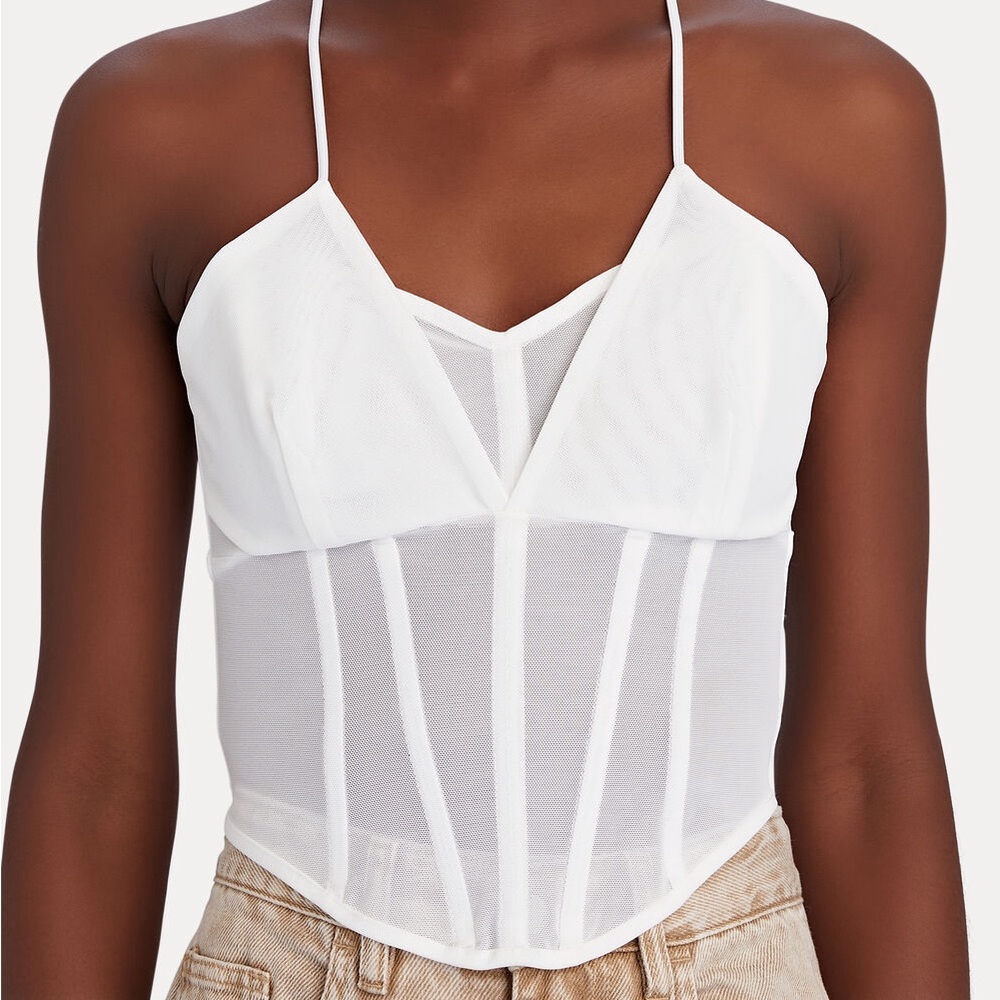 VIKTORIA & WOODS SIGMA MESH BUSTIER TOP